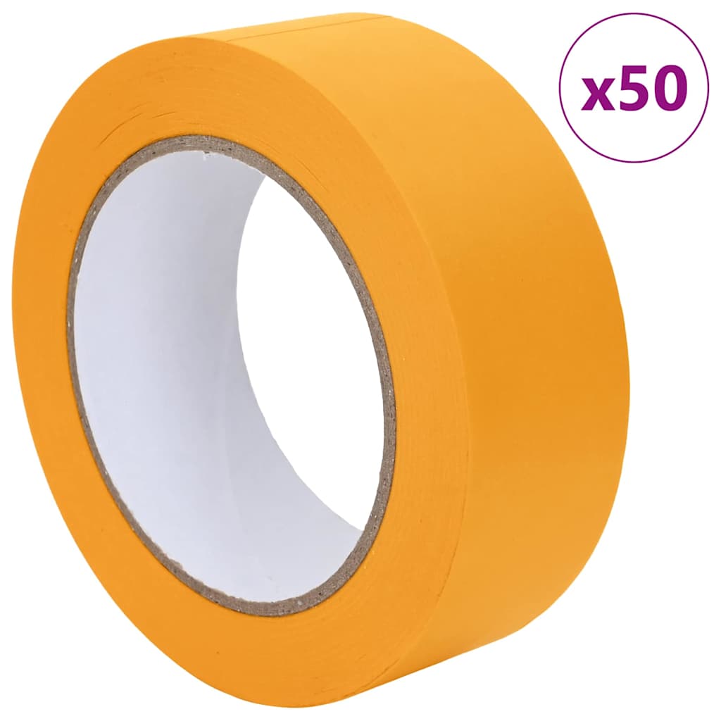vidaXL Ταινίες Μάσκας για Ζωγράφους 50 pcs Κίτρινο 38mm x 50m Χαρτί