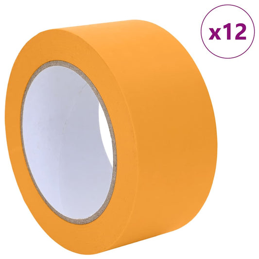 vidaXL Ταινίες Μάσκας για Ζωγράφους 12 pcs Κίτρινο 50mm x 50m Χαρτί