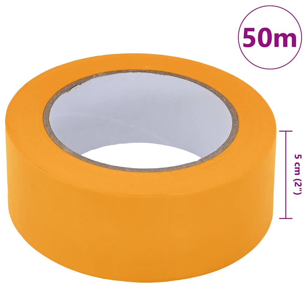 vidaXL Ταινίες Μάσκας για Ζωγράφους 50 pcs Κίτρινο 50mm x 50m Χαρτί