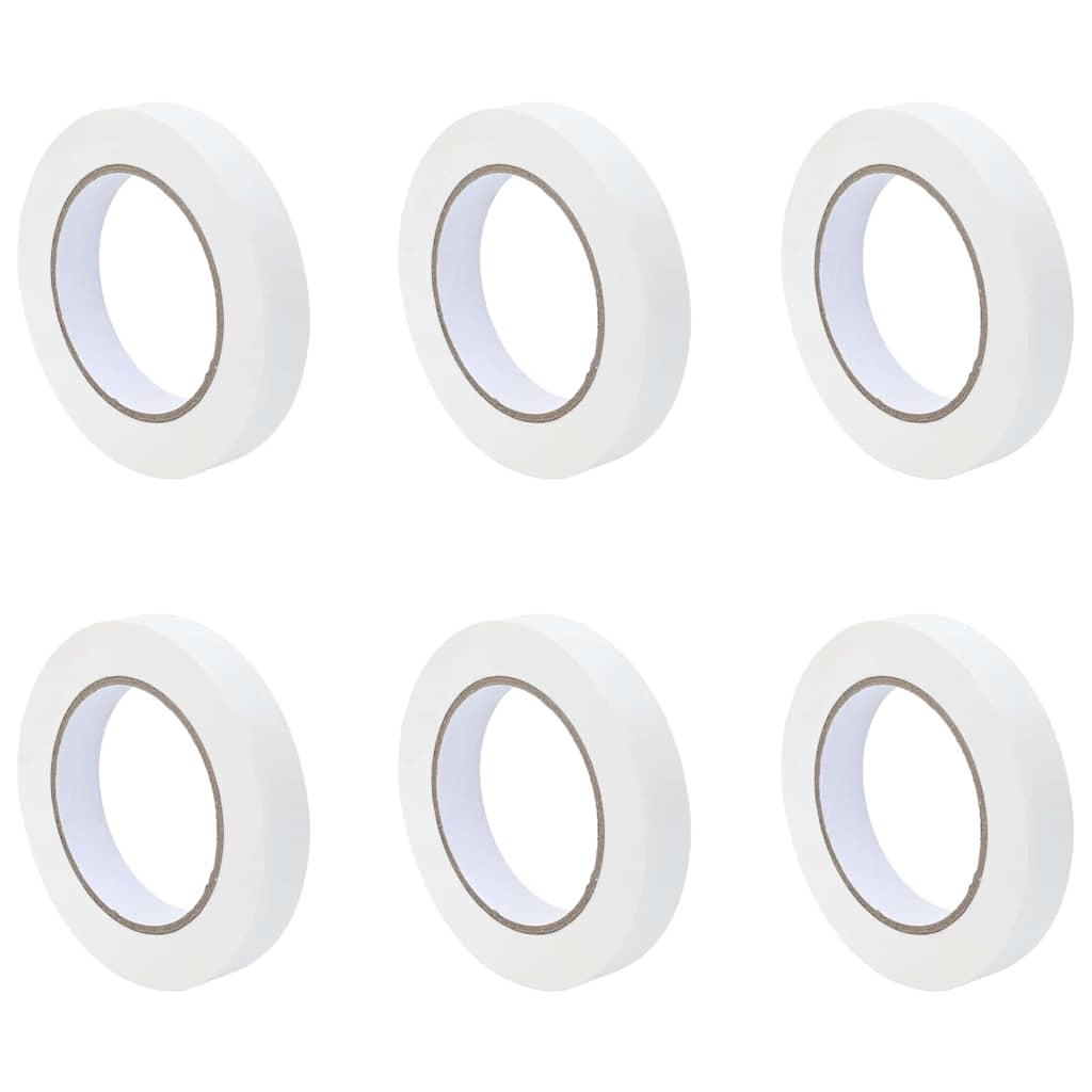 vidaXL Ταινίες Μάσκας για Ζωγράφους 6 pcs Λευκό 19mm x 50m Χαρτί