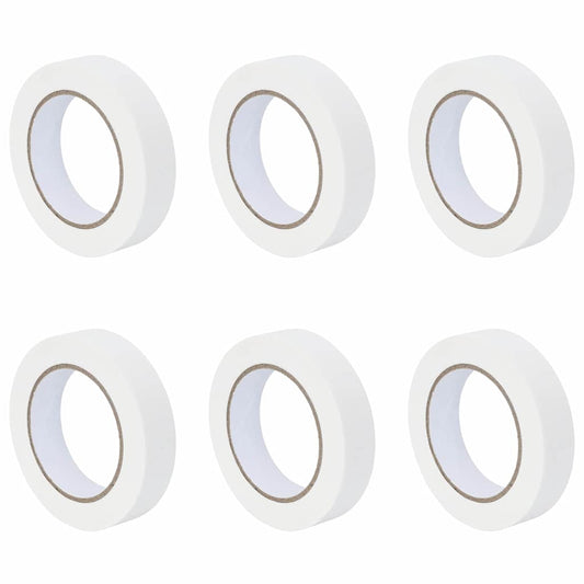 vidaXL Ταινίες Μάσκας για Ζωγράφους 6 pcs Λευκό 25mm x 50m Χαρτί