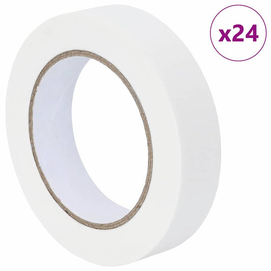 vidaXL Ταινίες Μάσκας για Ζωγράφους 24 pcs Λευκό 25mm x 50m Χαρτί