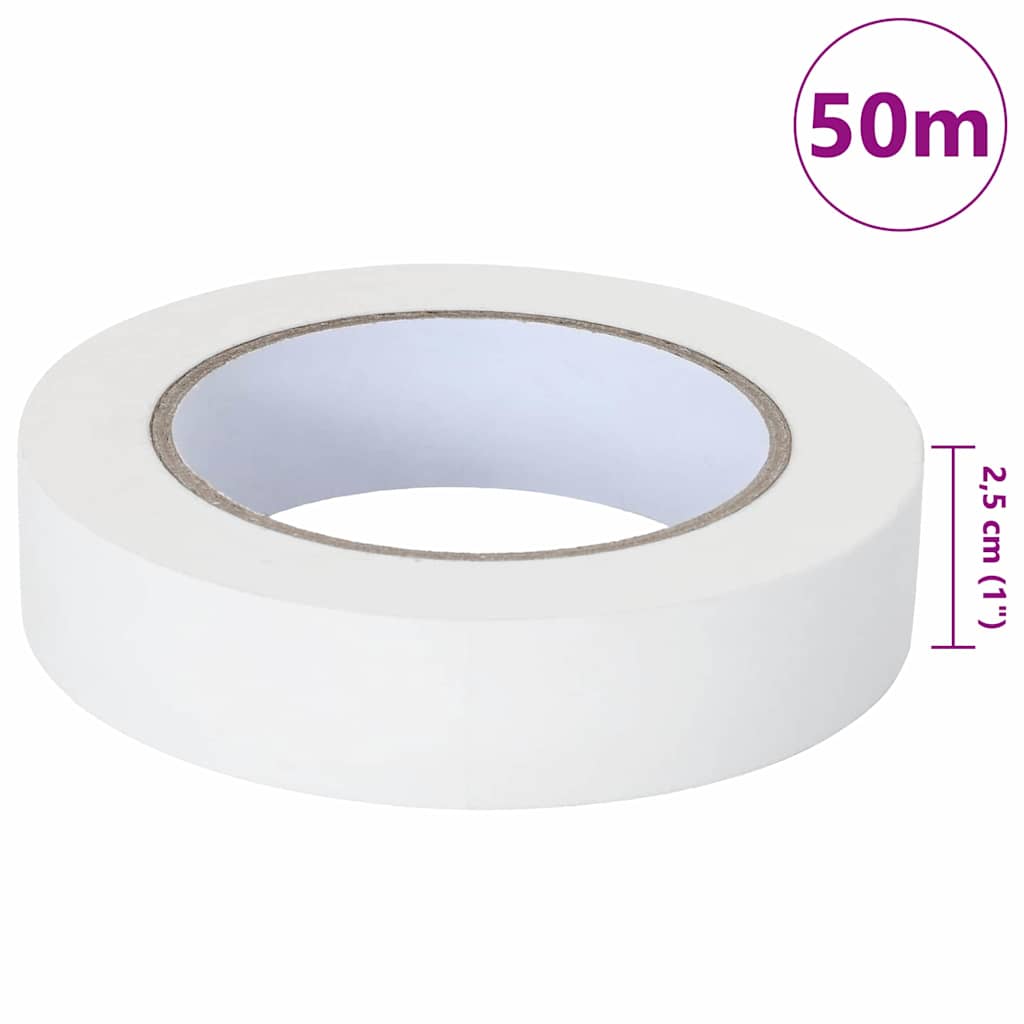 vidaXL Ταινίες Μάσκας για Ζωγράφους 50 pcs Λευκό 25mm x 50m Χαρτί