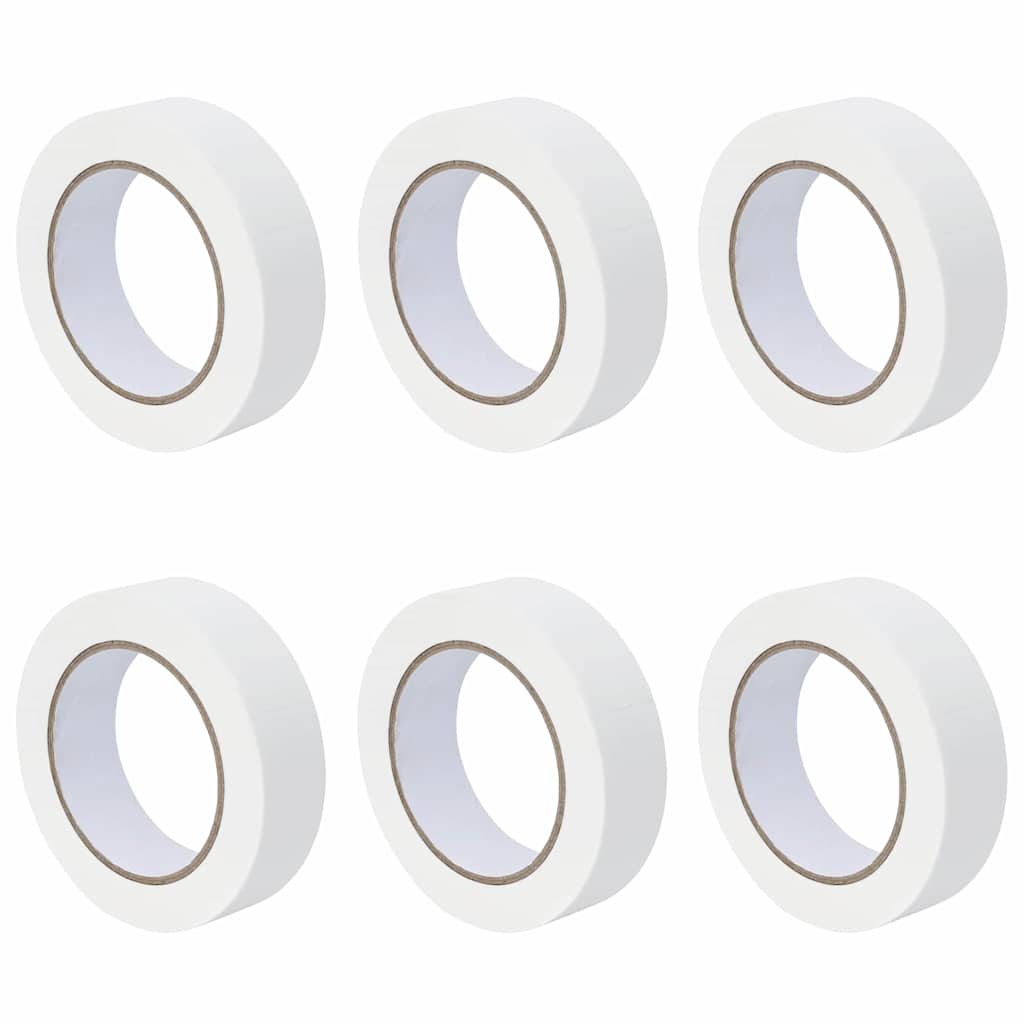 vidaXL Ταινίες Μάσκας για Ζωγράφους 6 pcs Λευκό 30mm x 50m Χαρτί