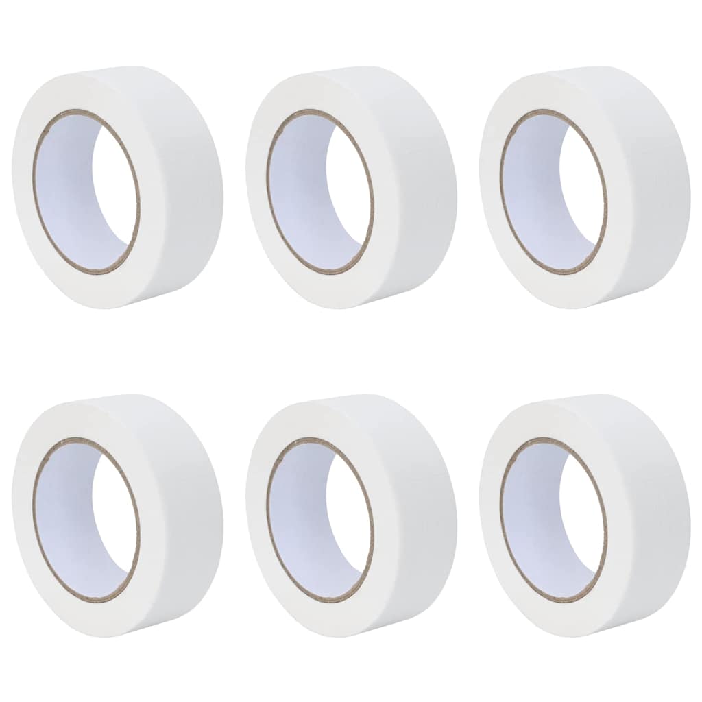 vidaXL Ταινίες Μάσκας για Ζωγράφους 6 pcs Λευκό 38mm x 50m Χαρτί