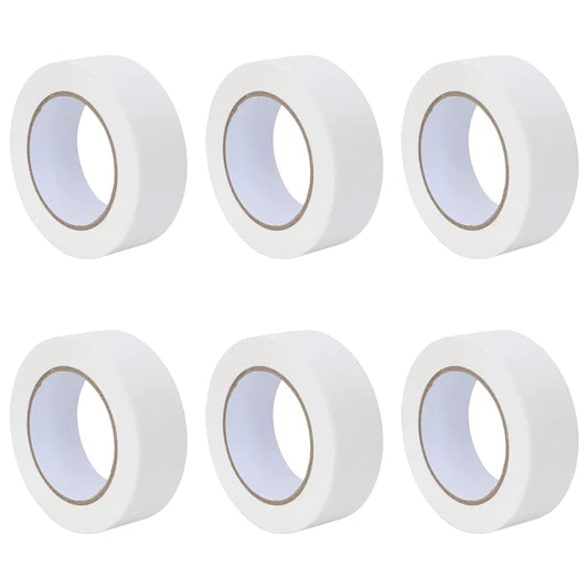 vidaXL Ταινίες Μάσκας για Ζωγράφους 6 pcs Λευκό 38mm x 50m Χαρτί