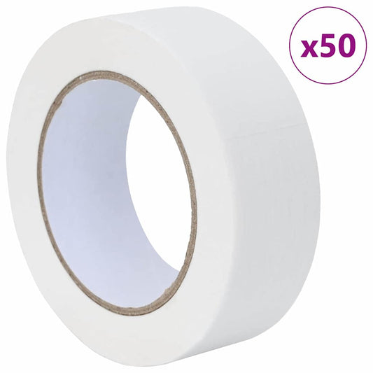 vidaXL Ταινίες Μάσκας για Ζωγράφους 50 pcs Λευκό 38mm x 50m Χαρτί