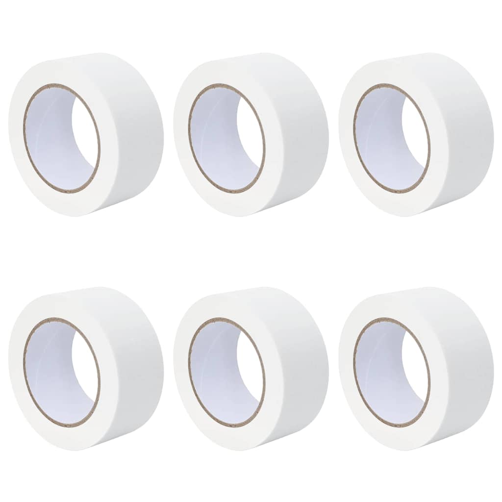 vidaXL Ταινίες Μάσκας για Ζωγράφους 6 pcs Λευκό 50mm x 50m Χαρτί