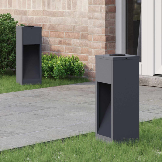 vidaXL Φωτιστικό Ηλιακής Ενέργειας LED Διαδρομής 2 pcs Ανθρακί