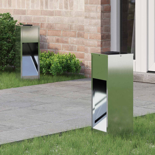 vidaXL Φωτιστικό Ηλιακής Ενέργειας LED Διαδρομής 2 pcs Ασημί