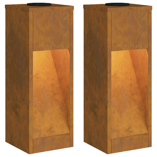 vidaXL Φωτιστικό Ηλιακής Ενέργειας LED Διαδρομής 2 pcs Μπρονζέ