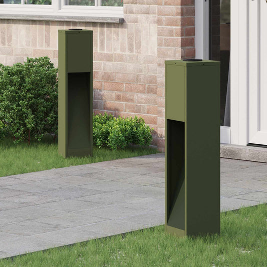 vidaXL Φωτιστικό Ηλιακής Ενέργειας LED Διαδρομής 2 pcs Ελιά Πράσινη