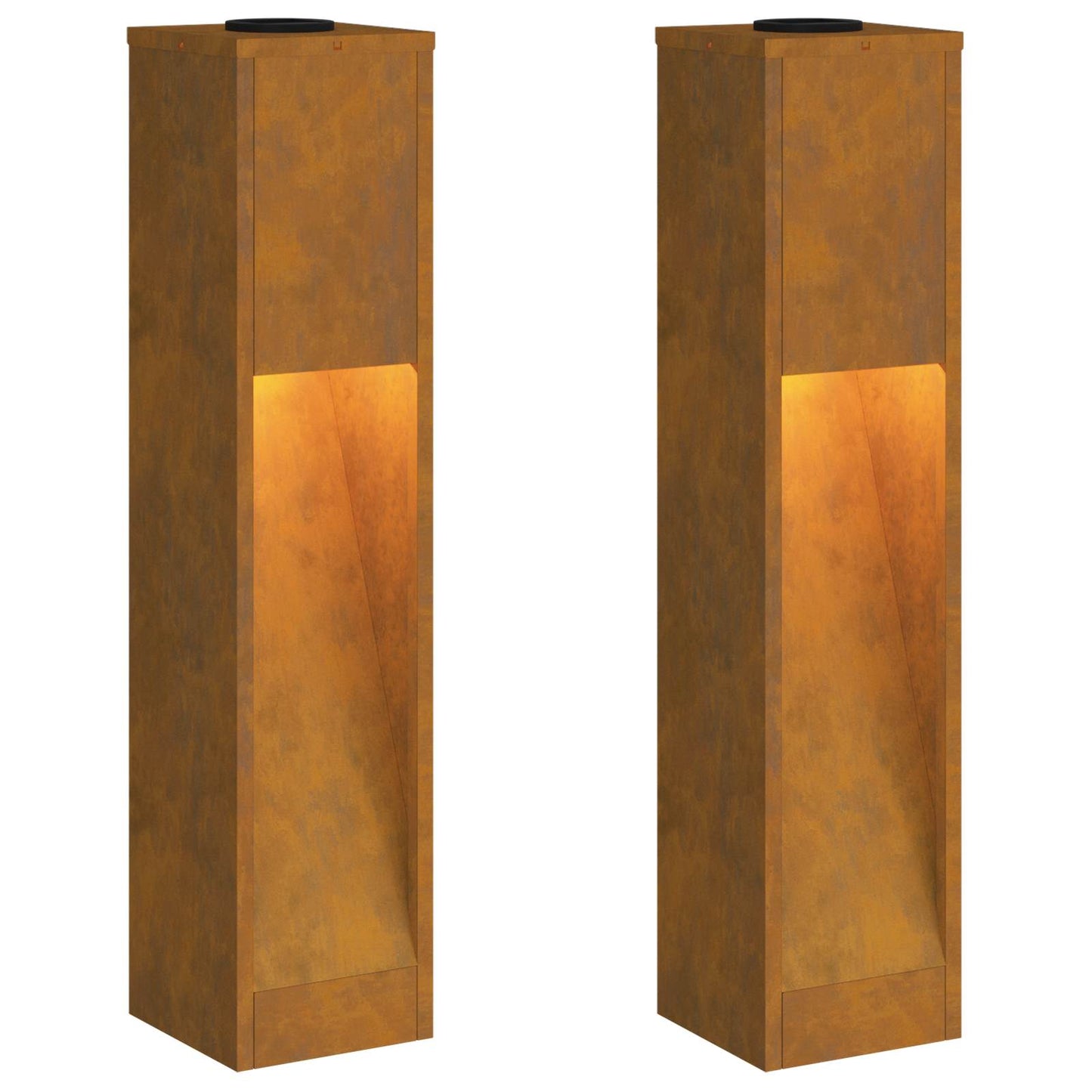 vidaXL Φωτιστικό Ηλιακής Ενέργειας LED Διαδρομής 2 pcs Μπρονζέ