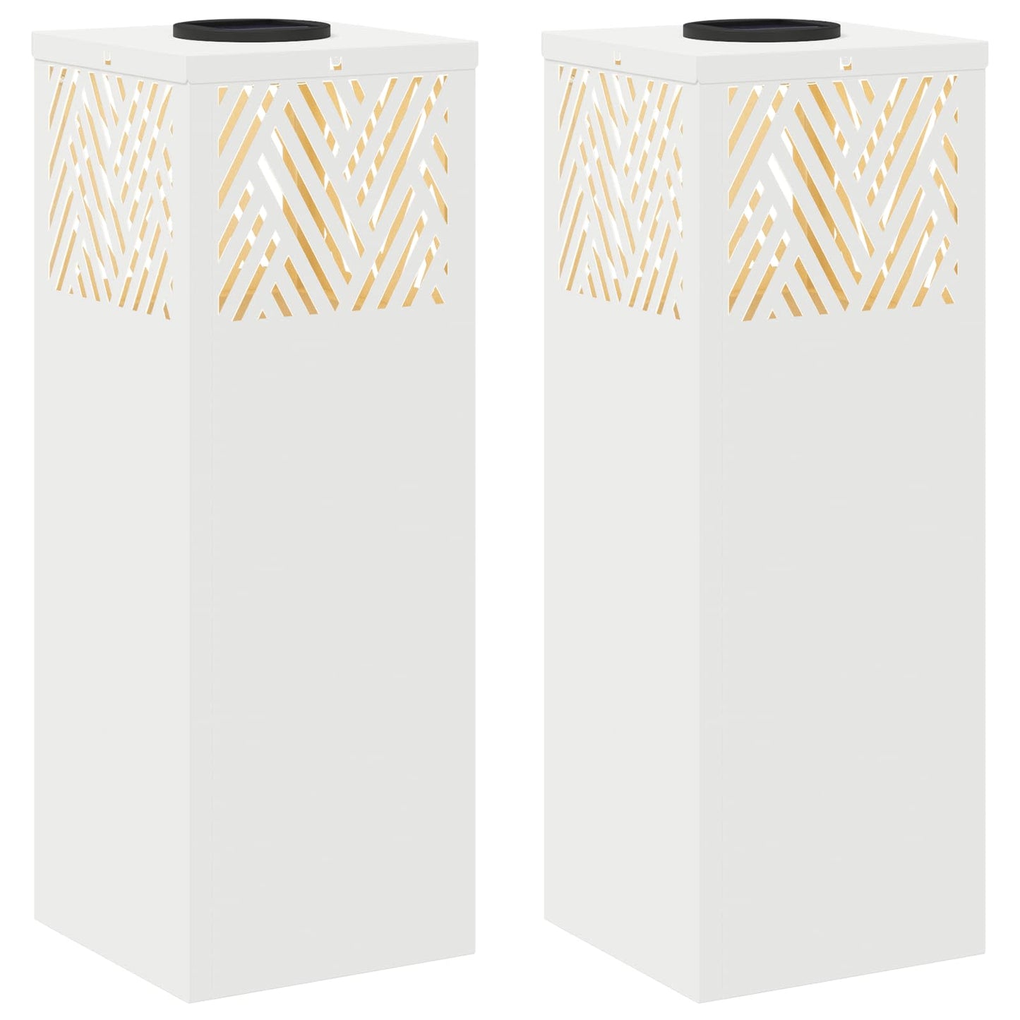 vidaXL Ηλιακό LED Φως Δρόμου 2 pcs Λευκό Κρύο Ρολαρισμένο Χάλυβα