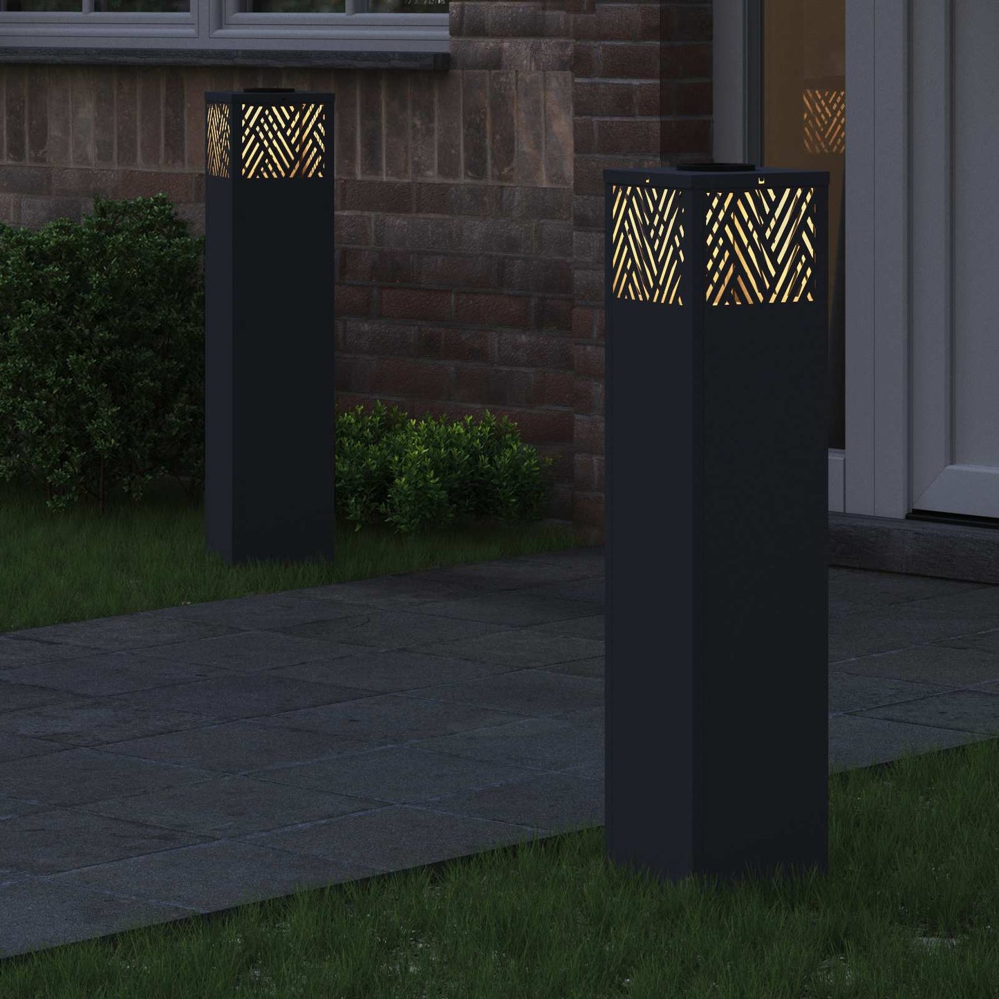 vidaXL Ηλιακό LED Φως Δρόμου 2 pcs Ανθρακί Κρύο Ρολαρισμένο Χάλυβα