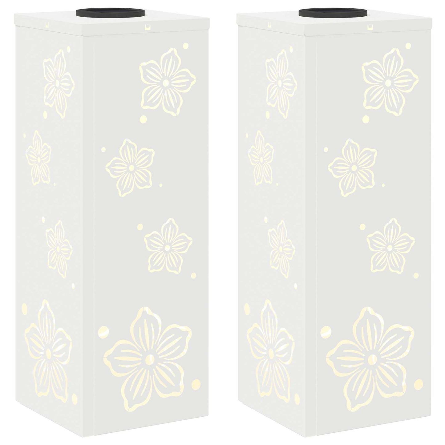 vidaXL Ηλιακό LED Φως Δρόμου 2 pcs Λευκό Κρύο Ρολαρισμένο Χάλυβα