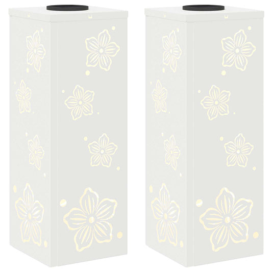 vidaXL Ηλιακό LED Φως Δρόμου 2 pcs Λευκό Κρύο Ρολαρισμένο Χάλυβα