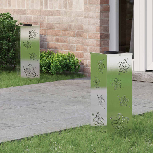 vidaXL Ηλιακό LED Φως Δρόμου 2 pcs Σκ rusty Ανοξείδωτο ατσάλι