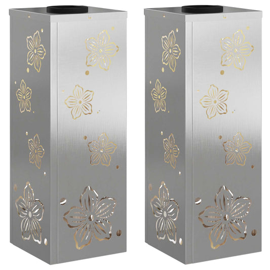 vidaXL Ηλιακό LED Φως Δρόμου 2 pcs Σκ rusty Ανοξείδωτο ατσάλι