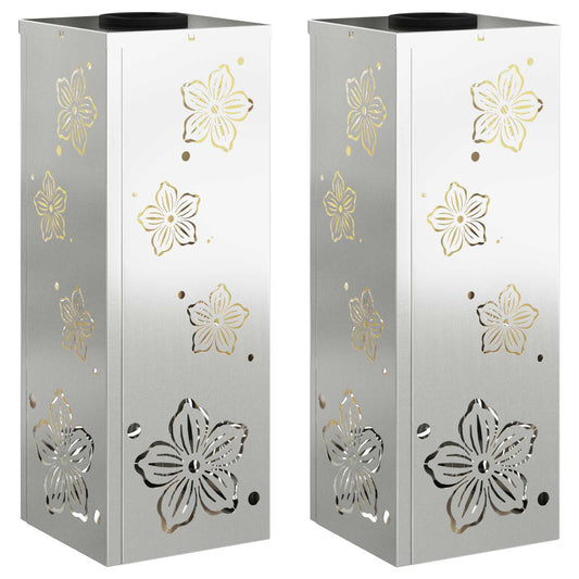 vidaXL Ηλιακό LED Φως Δρόμου 2 pcs Σκ rusty Γαλβανισμένο