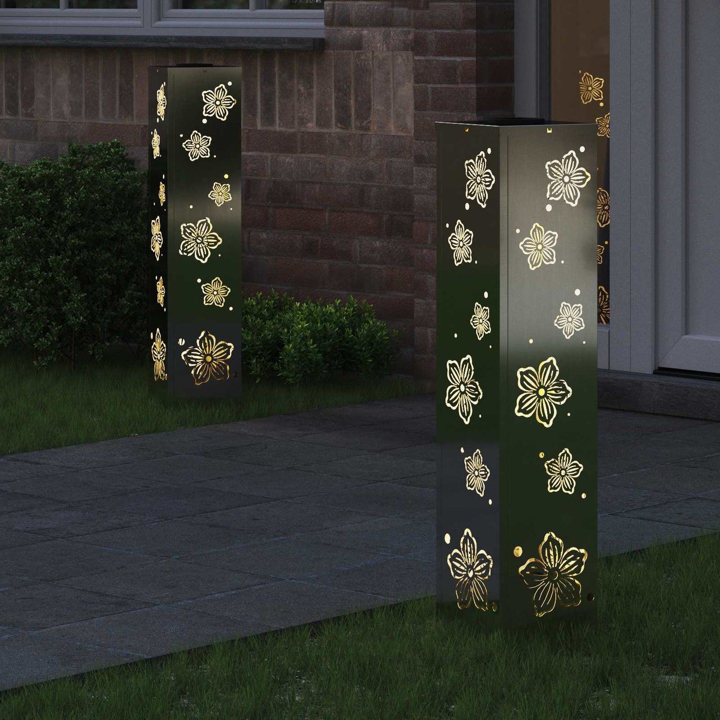 vidaXL Ηλιακό LED Φως Δρόμου 2 pcs Σκ rusty Γαλβανισμένο