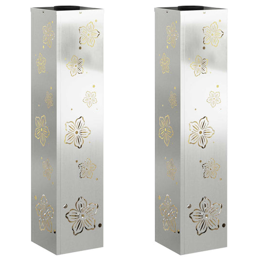 vidaXL Ηλιακό LED Φως Δρόμου 2 pcs Σκ rusty Γαλβανισμένο