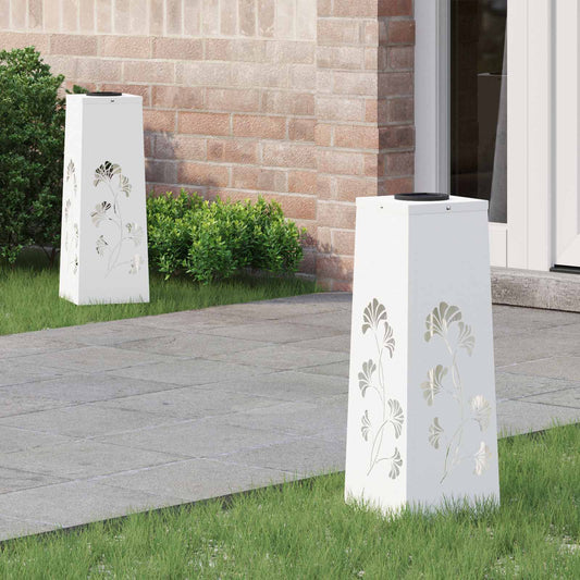 vidaXL Ηλιακό LED Φως Δρόμου 2 pcs Λευκό Κρύο Ρολαρισμένο Χάλυβα