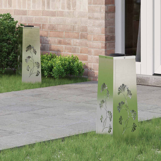 vidaXL Ηλιακό LED Φως Δρόμου 2 pcs Σκ rusty Ατσάλι Σκληρυθέν στον Αέρα