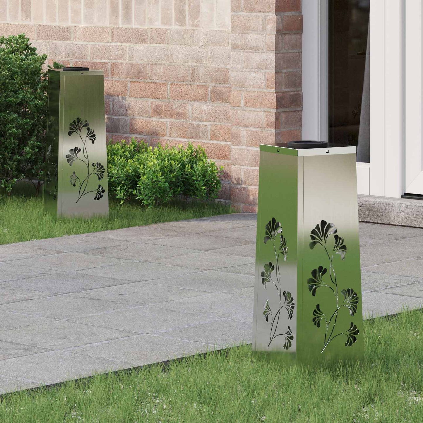 vidaXL Ηλιακό LED Φως Δρόμου 2 pcs Σκ rusty Ατσάλι Σκληρυθέν στον Αέρα