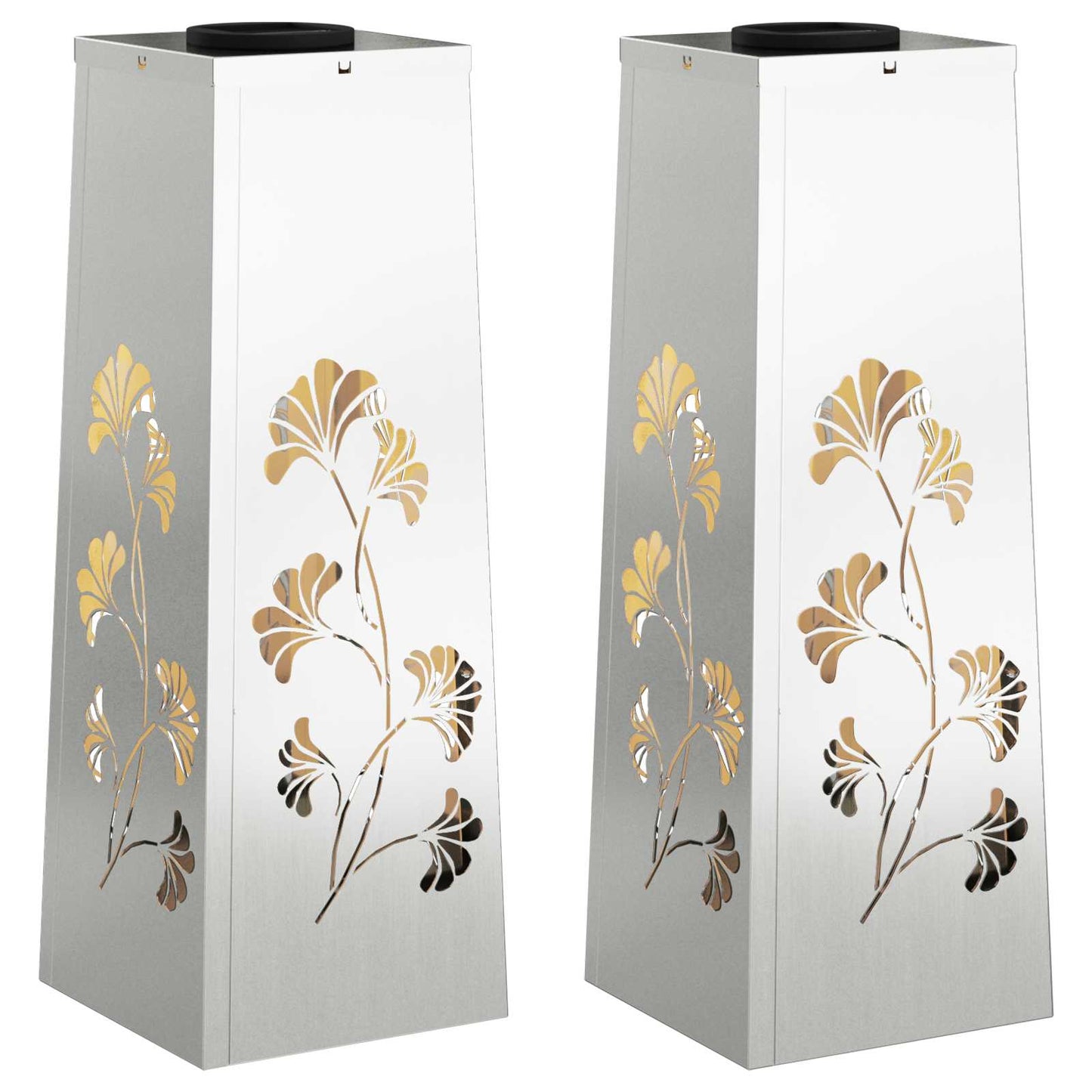 vidaXL Ηλιακό LED Φως Δρόμου 2 pcs Σκ rusty Ατσάλι Σκληρυθέν στον Αέρα