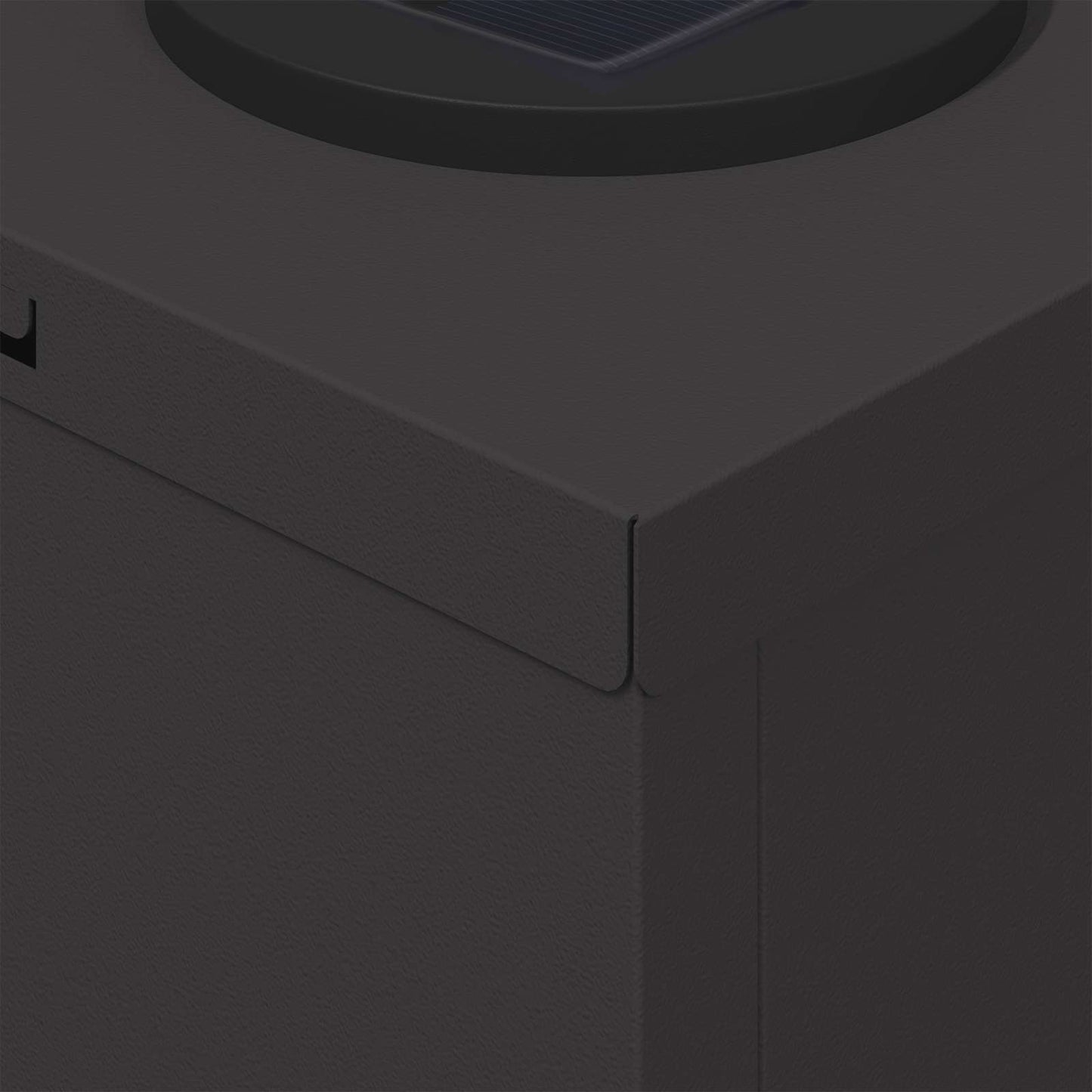 vidaXL Ηλιακό LED Φως Δρόμου 2 pcs Μαύρο Κρύο Ρολαρισμένο Χάλυβα