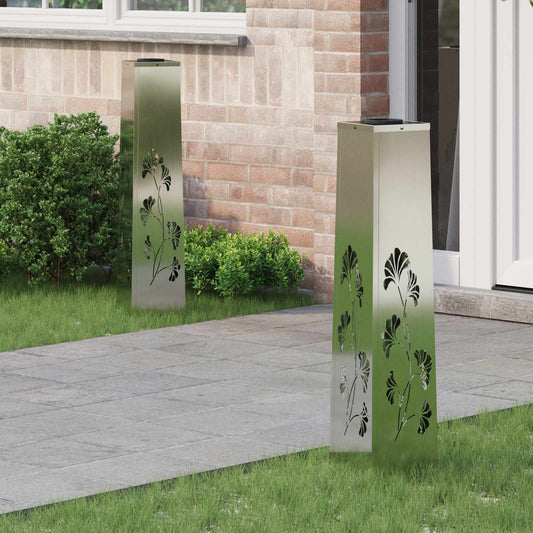 vidaXL Ηλιακό LED Φως Δρόμου 2 pcs Σκ rusty Γαλβανισμένο