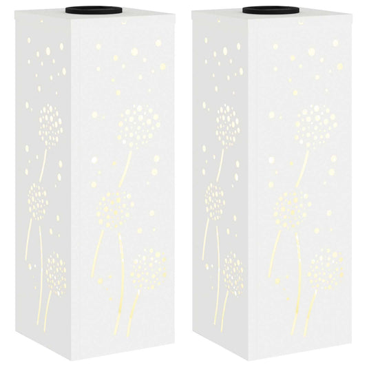 vidaXL Ηλιακό LED Φως Δρόμου 2 pcs Λευκό Κρύο Ρολαρισμένο Χάλυβα