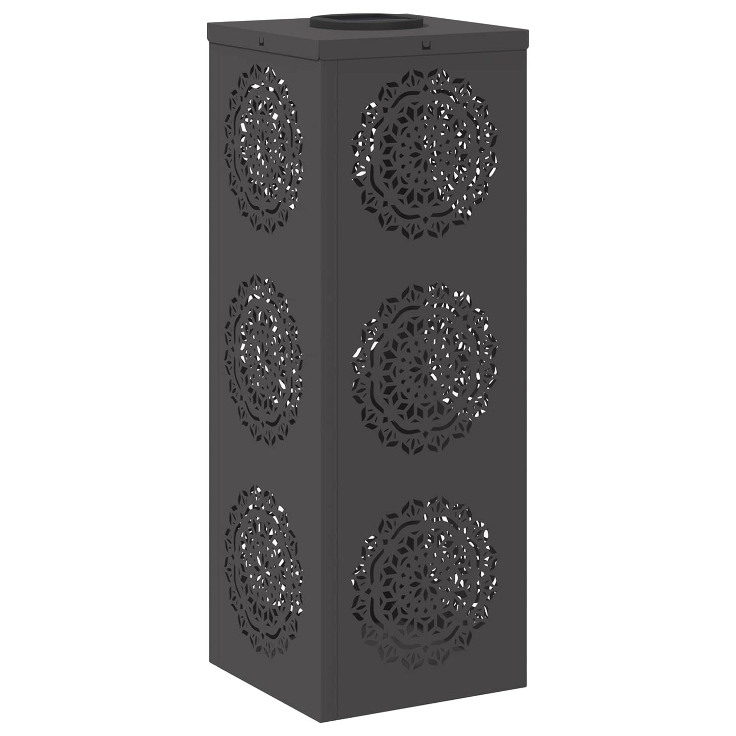 vidaXL Ηλιακό LED Φως Δρόμου 2 pcs Μαύρο Κρύο Ρολαρισμένο Χάλυβα