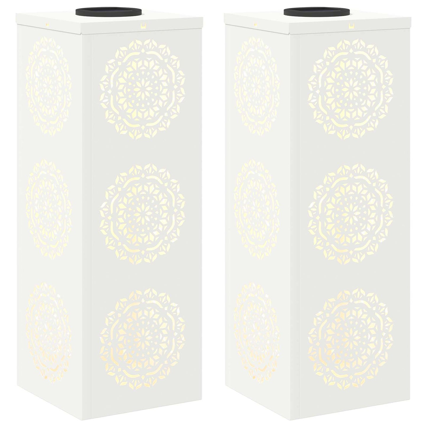 vidaXL Ηλιακό LED Φως Δρόμου 2 pcs Λευκό Κρύο Ρολαρισμένο Χάλυβα