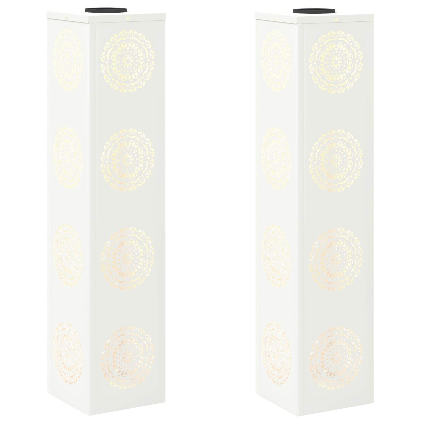 vidaXL Ηλιακό LED Φως Δρόμου 2 pcs Λευκό Κρύο Ρολαρισμένο Χάλυβα