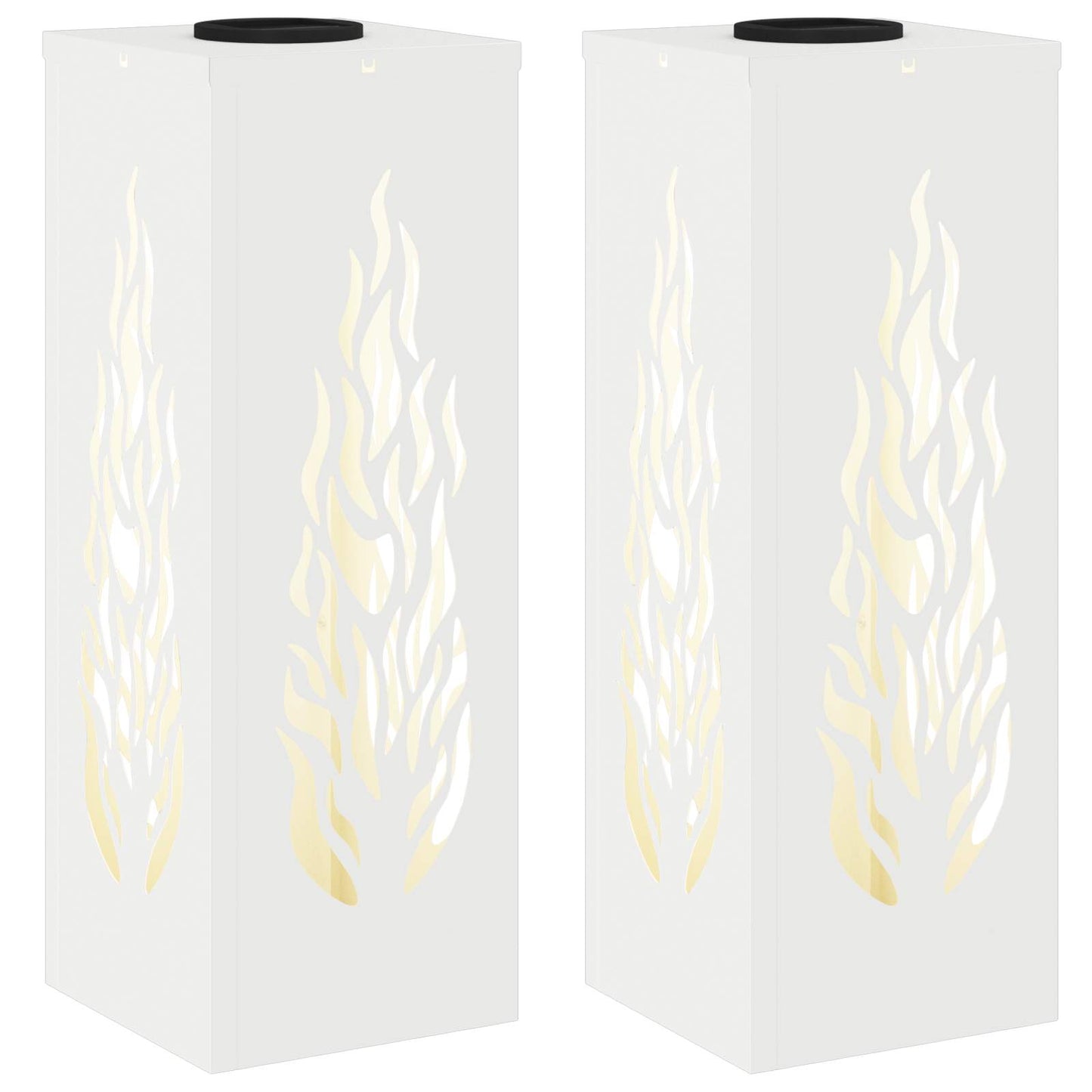 vidaXL Ηλιακό LED Φως Δρόμου 2 pcs Λευκό Κρύο Ρολαρισμένο Χάλυβα