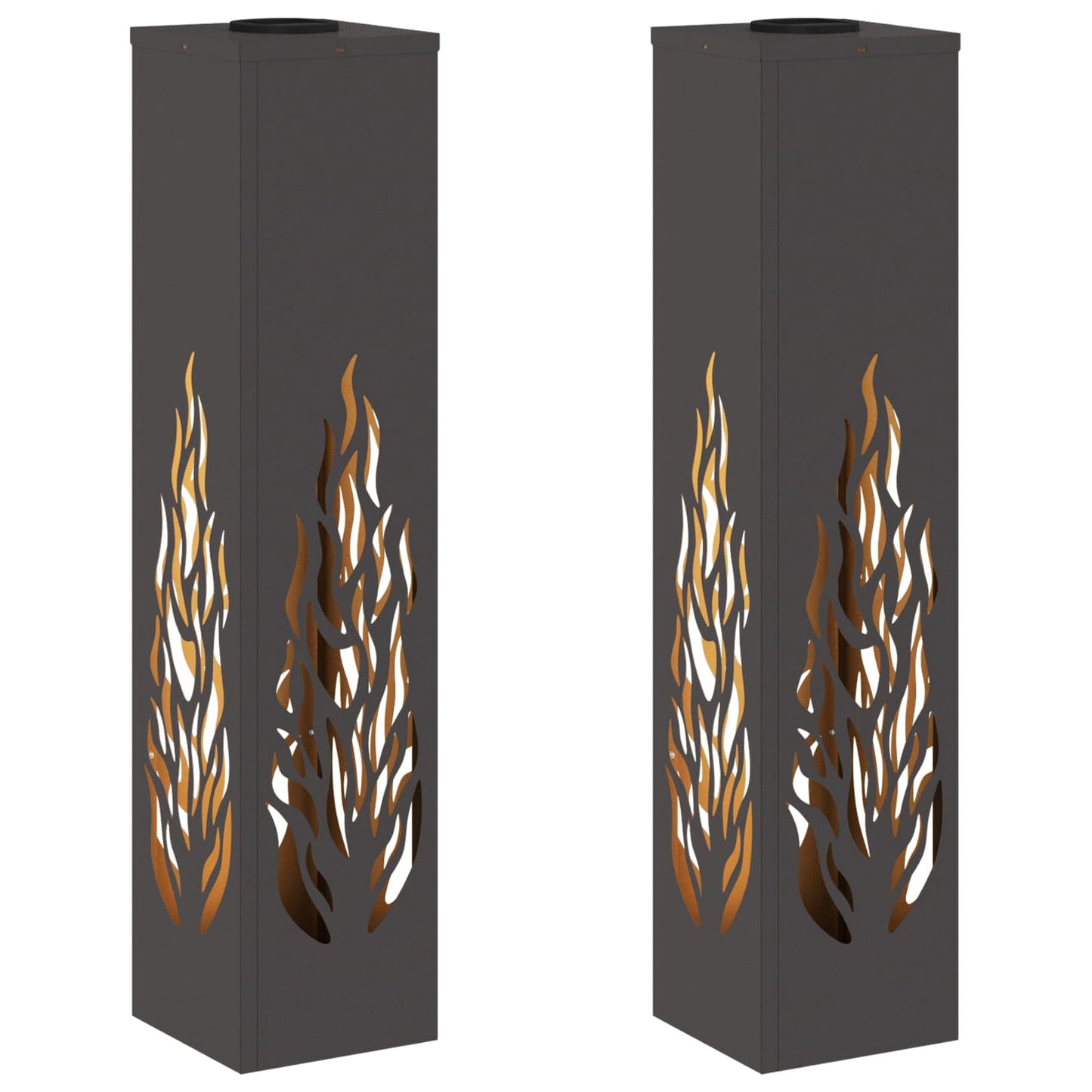 vidaXL Ηλιακό LED Φως Δρόμου 2 pcs Μαύρο Κρύο Ρολαρισμένο Χάλυβα