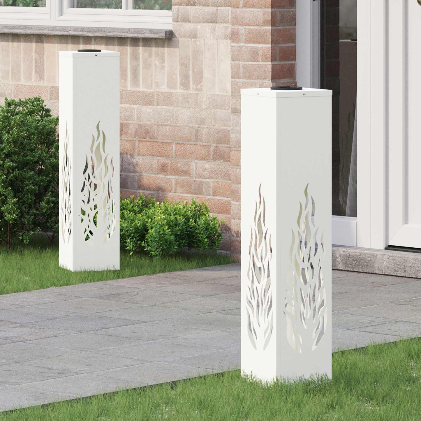 vidaXL Ηλιακό LED Φως Δρόμου 2 pcs Λευκό Κρύο Ρολαρισμένο Χάλυβα