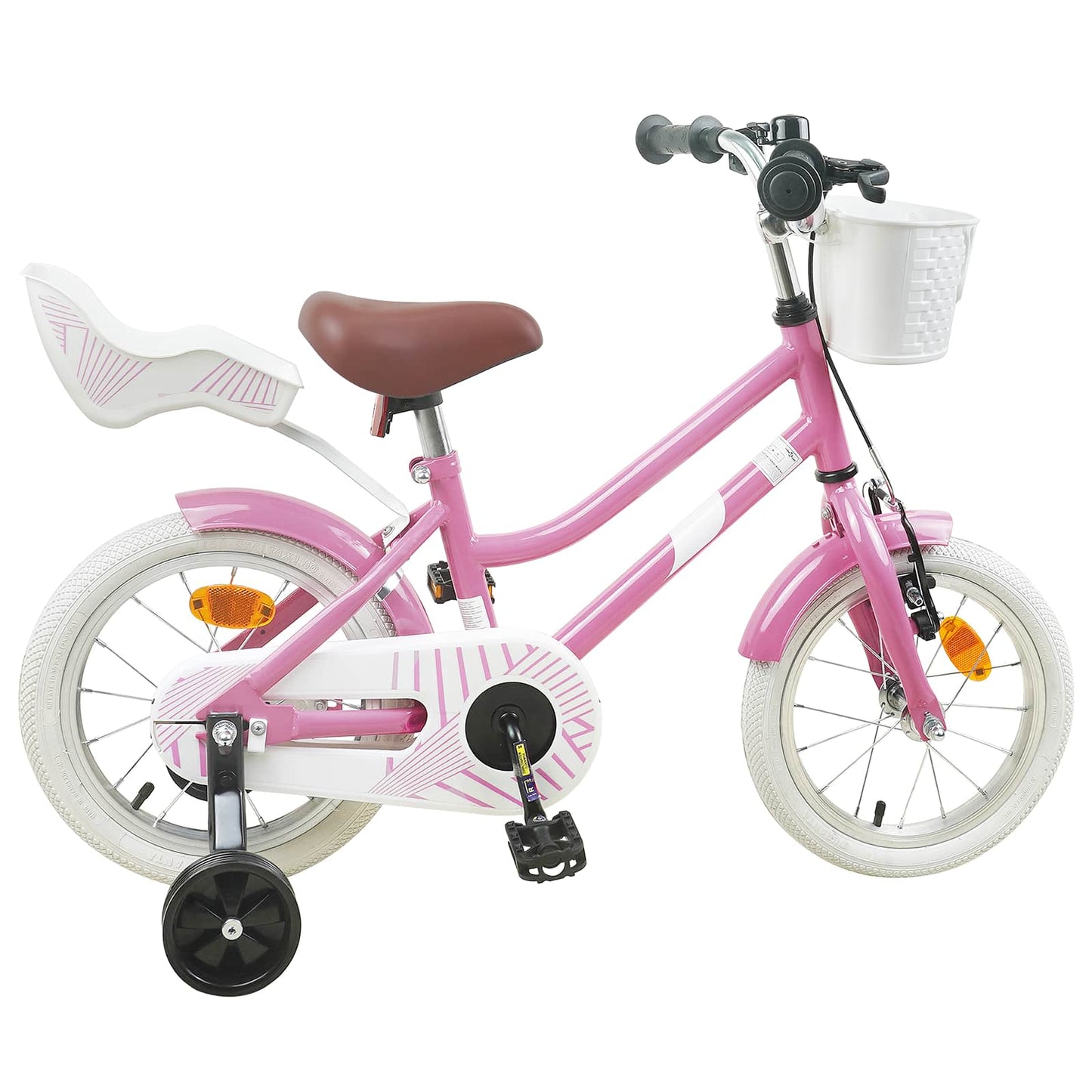 vidaXL Παιδικό Ποδήλατο 12 ίντσες για παιδιά 2-4 ετών Απαλό Ροζ