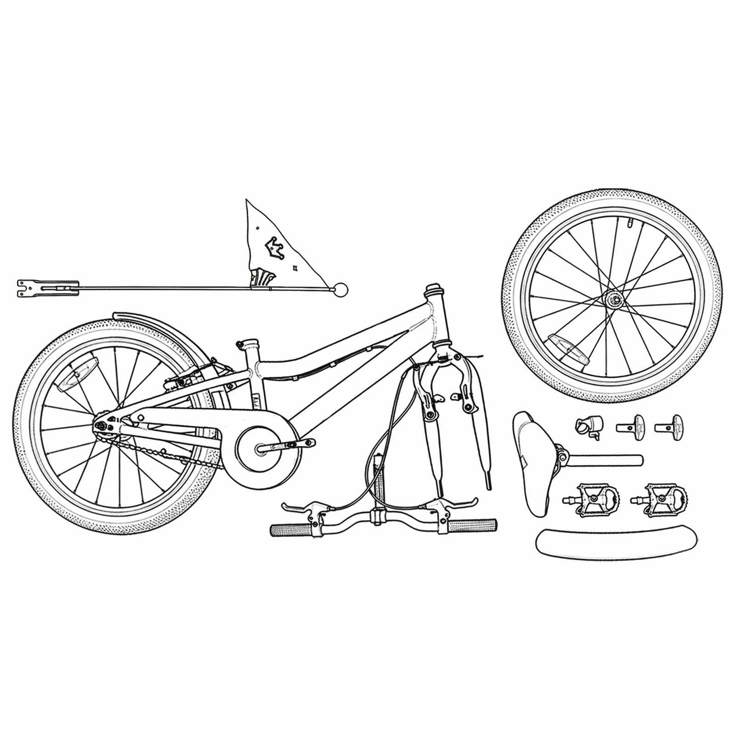 vidaXL Παιδικό Ποδήλατο 20 ίντσες για παιδιά 6-11 ετών Μαύρο