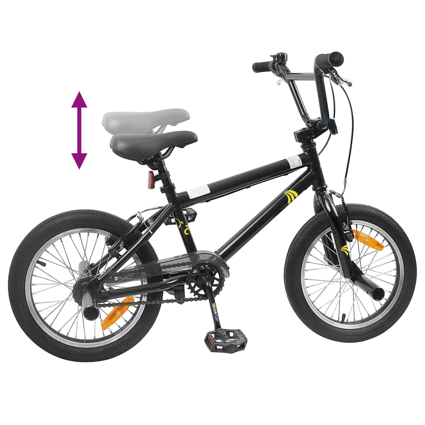vidaXL BMX Ποδήλατο 20 ίντσες για πάνω από 9 ετών Μαύρο