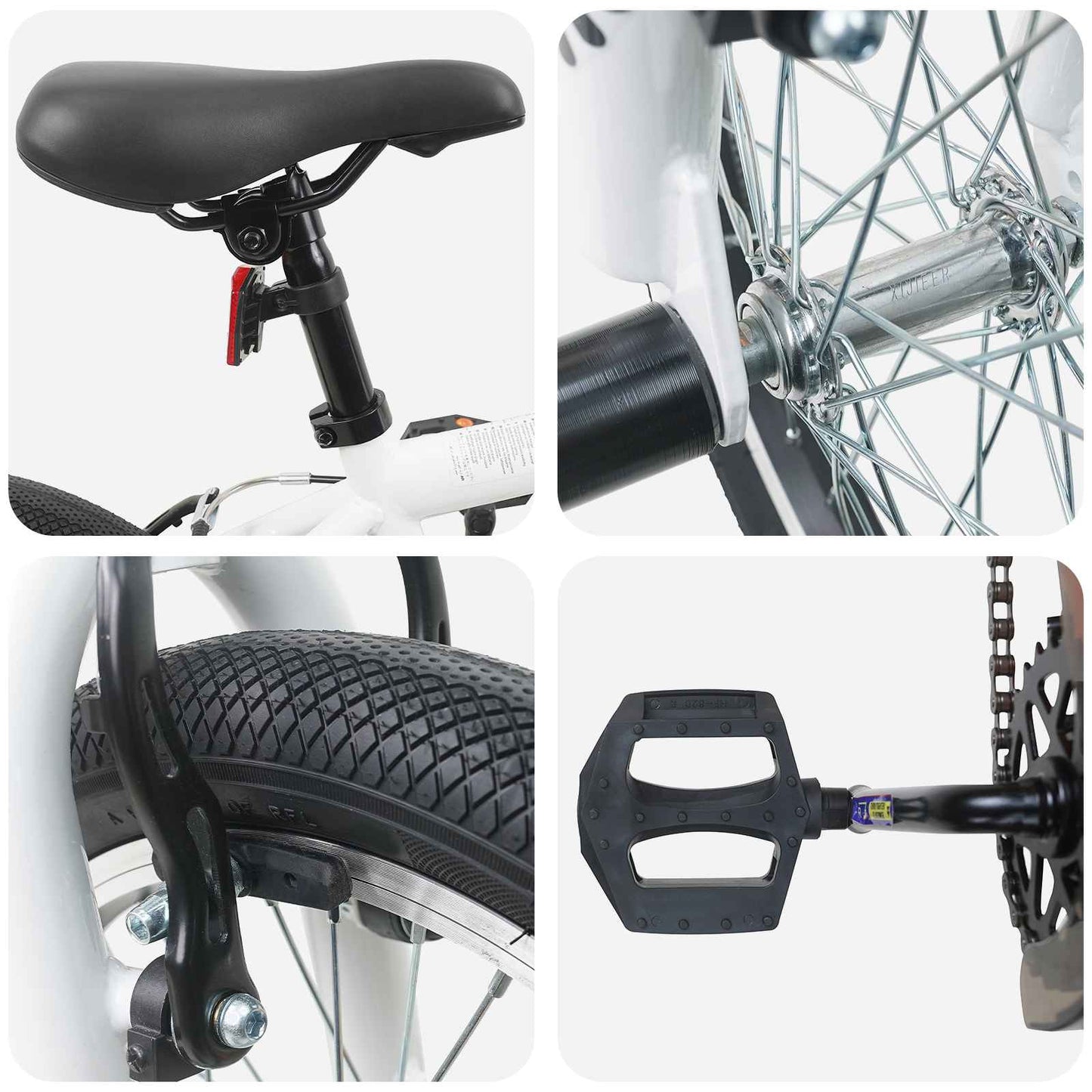 vidaXL BMX Ποδήλατο 20 ίντσες για πάνω από 9 ετών Λευκό