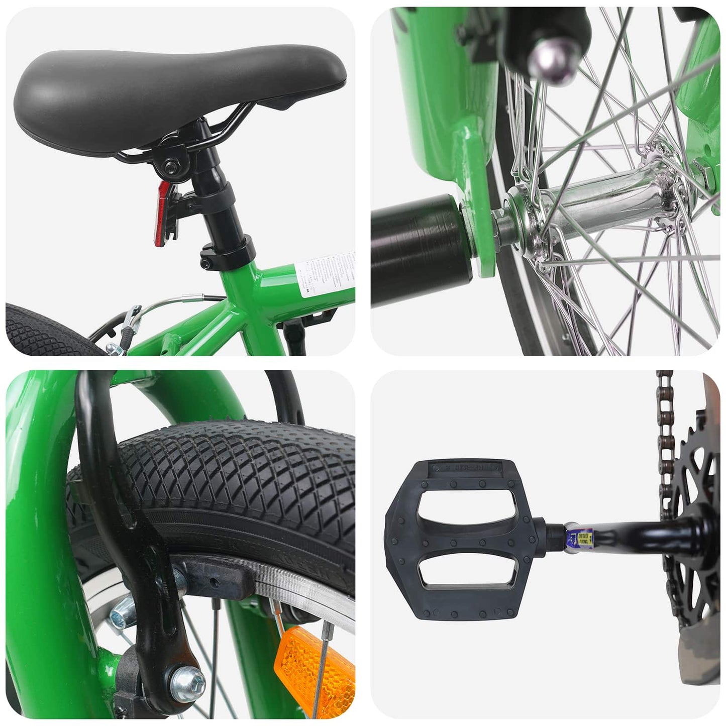 vidaXL BMX Ποδήλατο 20 ίντσες για πάνω από 9 ετών Πράσινο