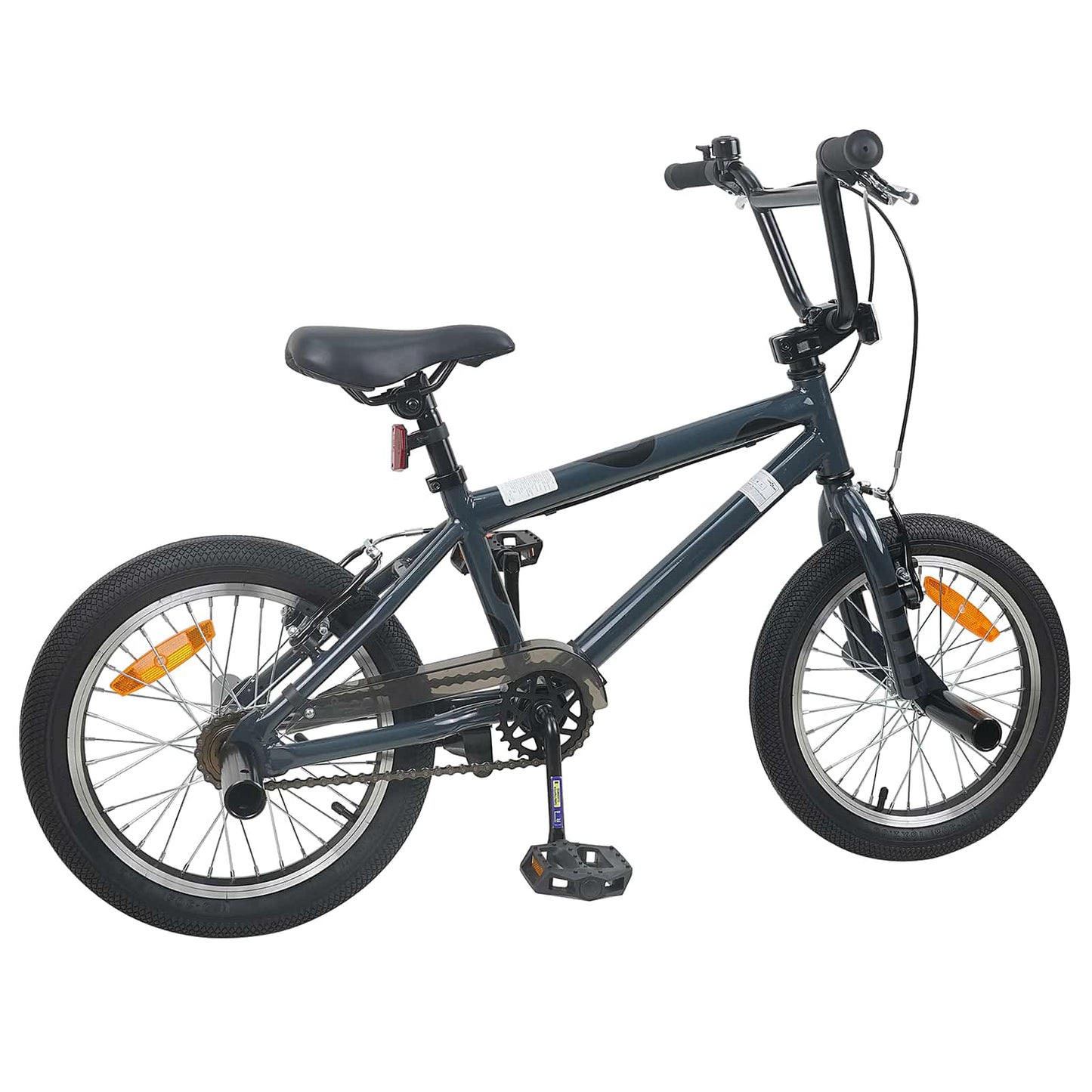 vidaXL BMX Ποδήλατο 16 ίντσες για παιδιά 5-8 ετών Σκούρο Γκρι