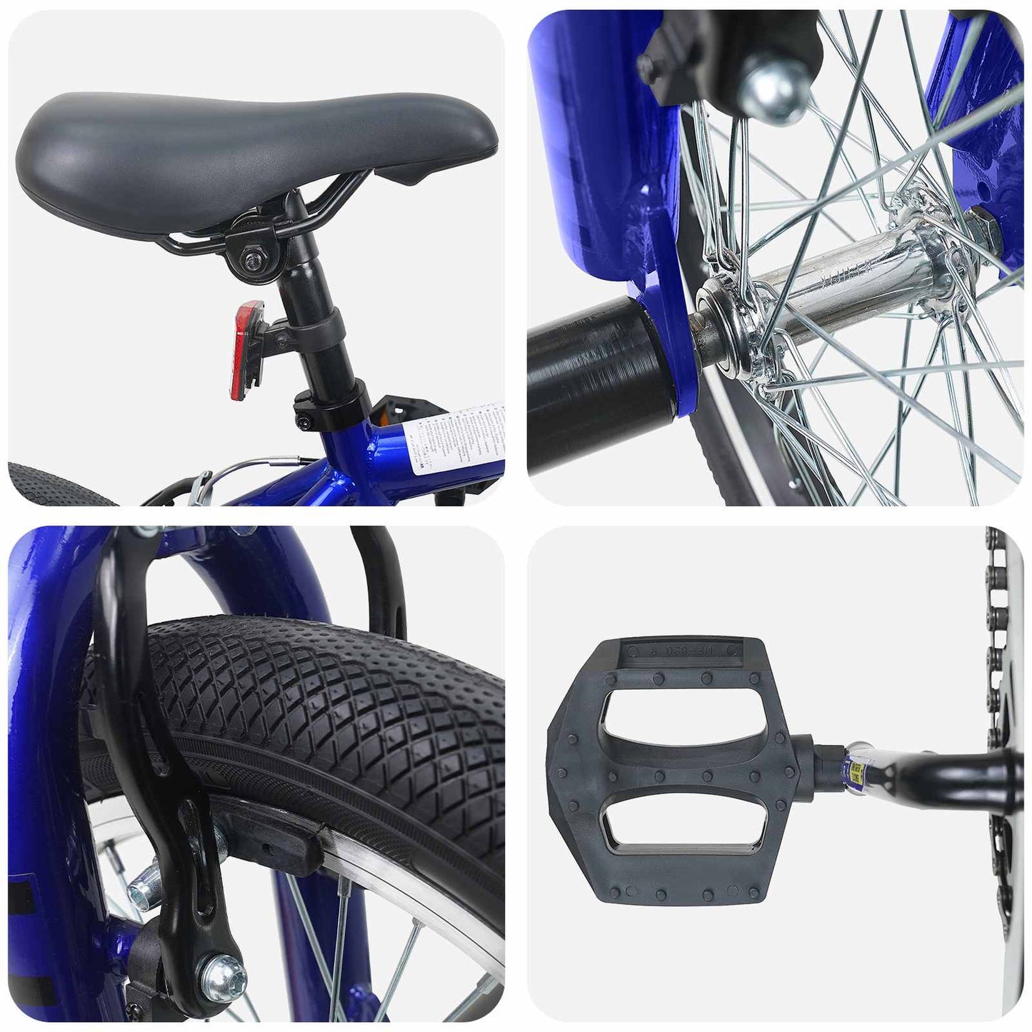 vidaXL BMX Ποδήλατο 16 ίντσες για παιδιά 5-8 ετών Σκούρο Μπλε