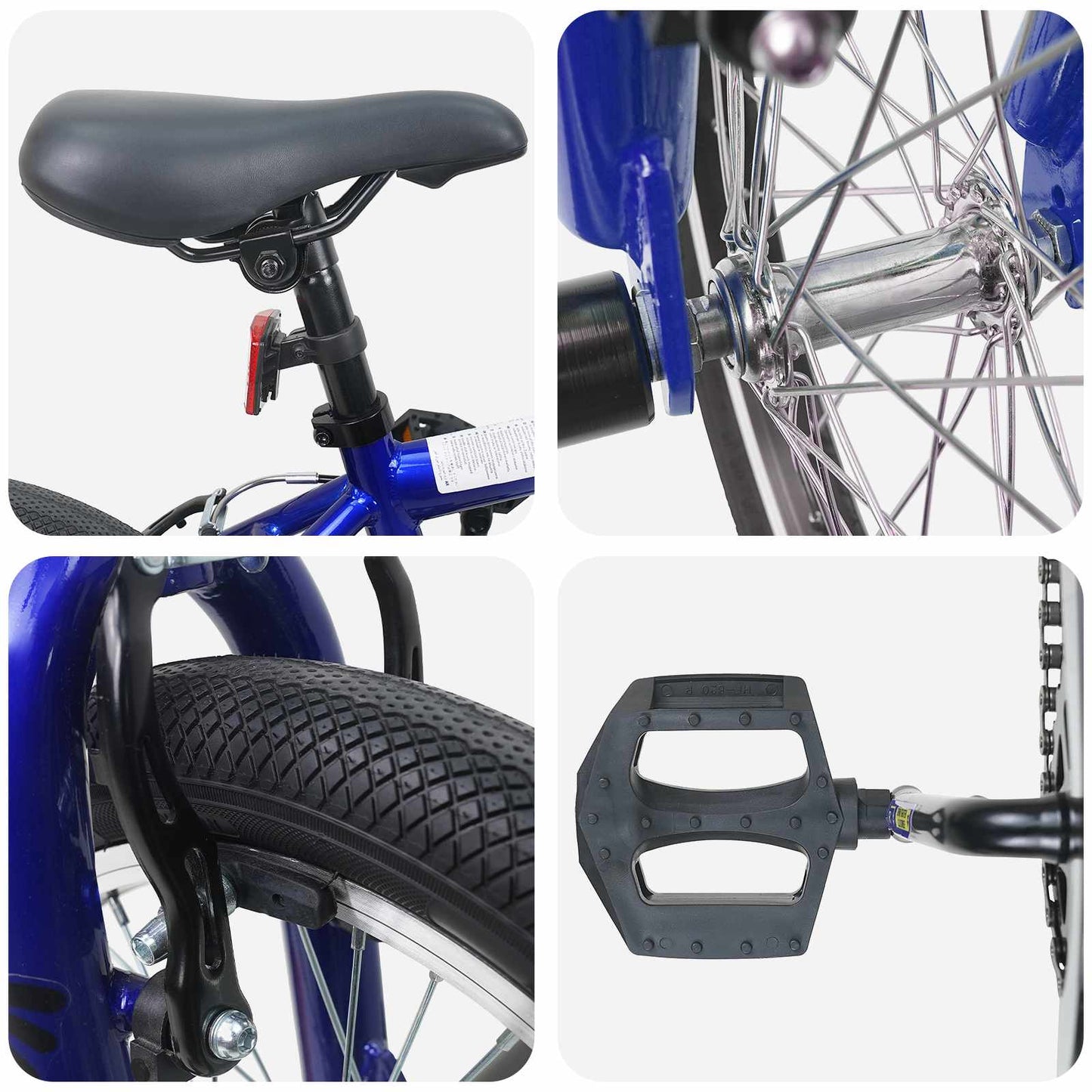vidaXL BMX Ποδήλατο 20 ίντσες για πάνω από 9 ετών Σκούρο Μπλε