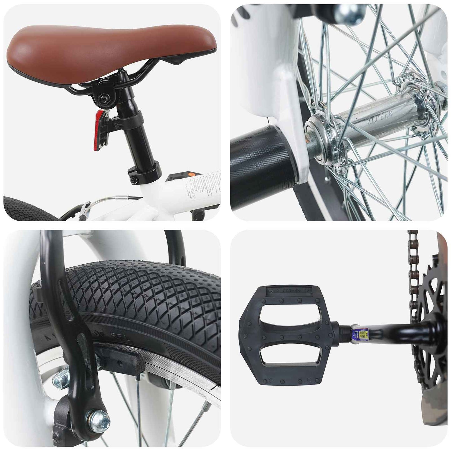 vidaXL BMX Ποδήλατο 18 ίντσες για 7-10 ετών Λευκό
