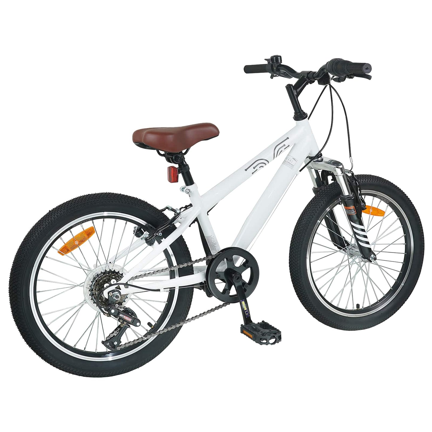vidaXL Ορεινό Ποδήλατο 20 ίντσες 6-Speed για παιδιά 5-8 ετών Λευκός