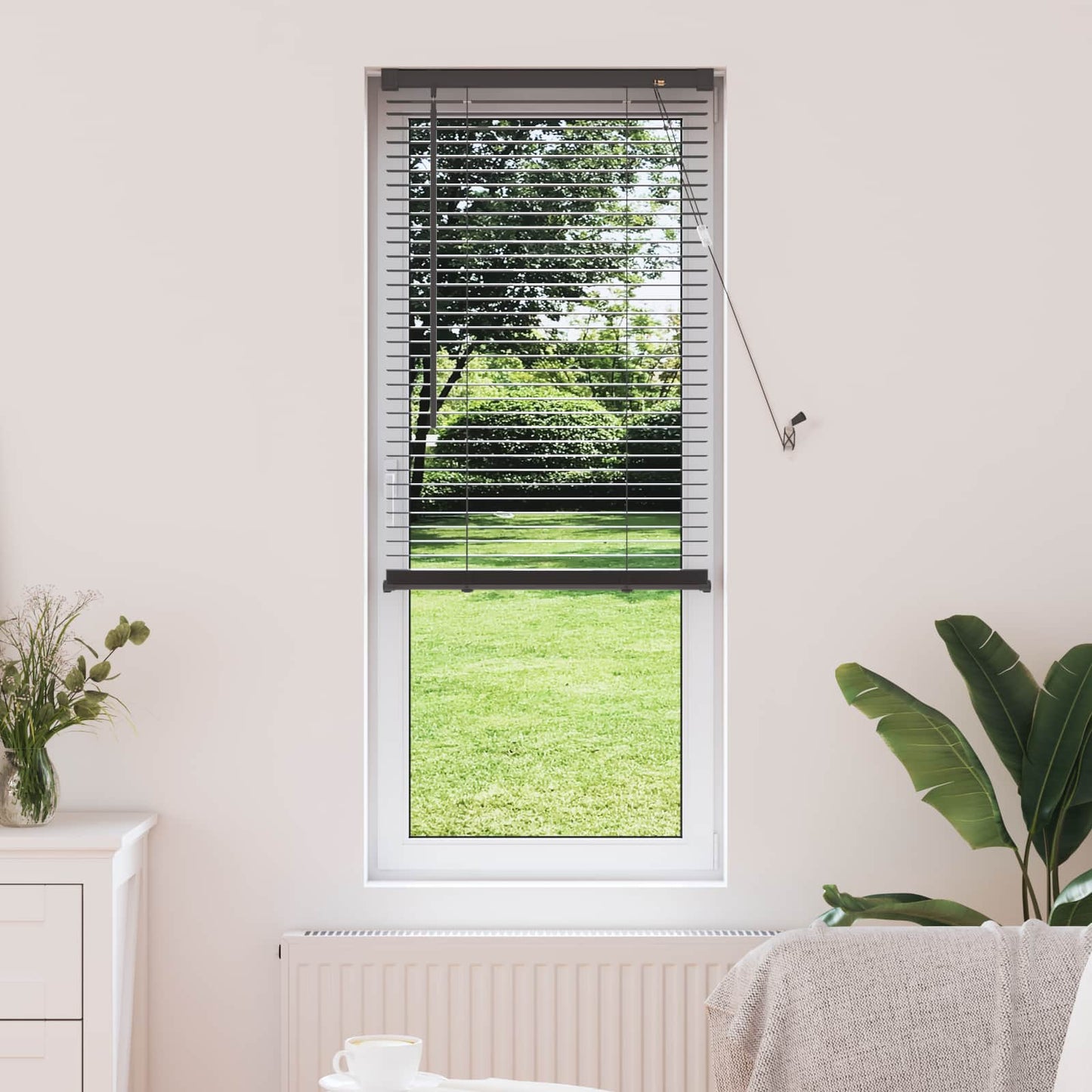 vidaXL Βενετσιάνικη Σκίαση Ασημί Γκρι 150 x 50 cm PVC